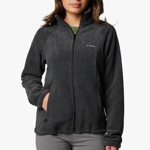 Columbia Jacket Women's Size 3X Black Fleece Full-Zip Benton Springs WW6439 Soft